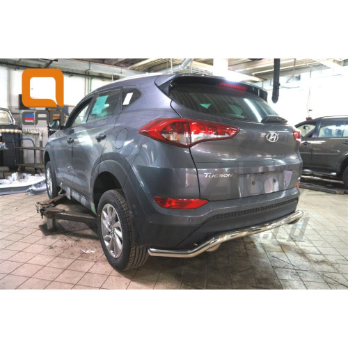 Защита заднего бампера Hyundai Tucson 2016 волна